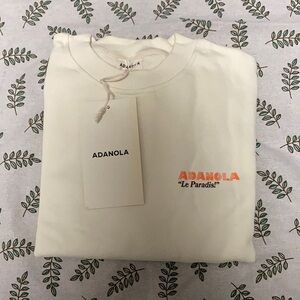 Authentic Adanola Le Paradis Crewneck Cream NWT size small